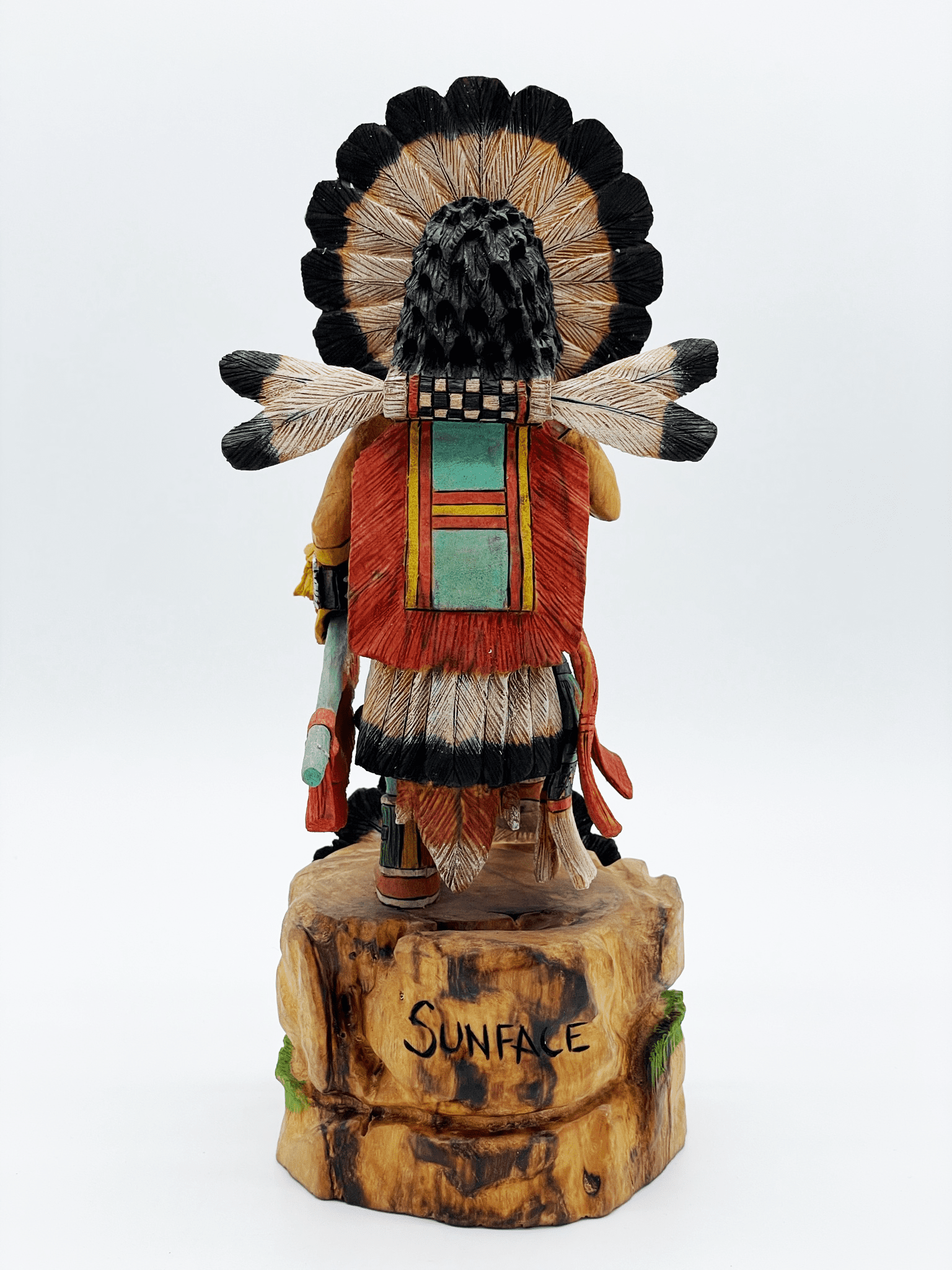 Sun Face Wood Carved Kachina Doll by Milton Howard - Sunrise