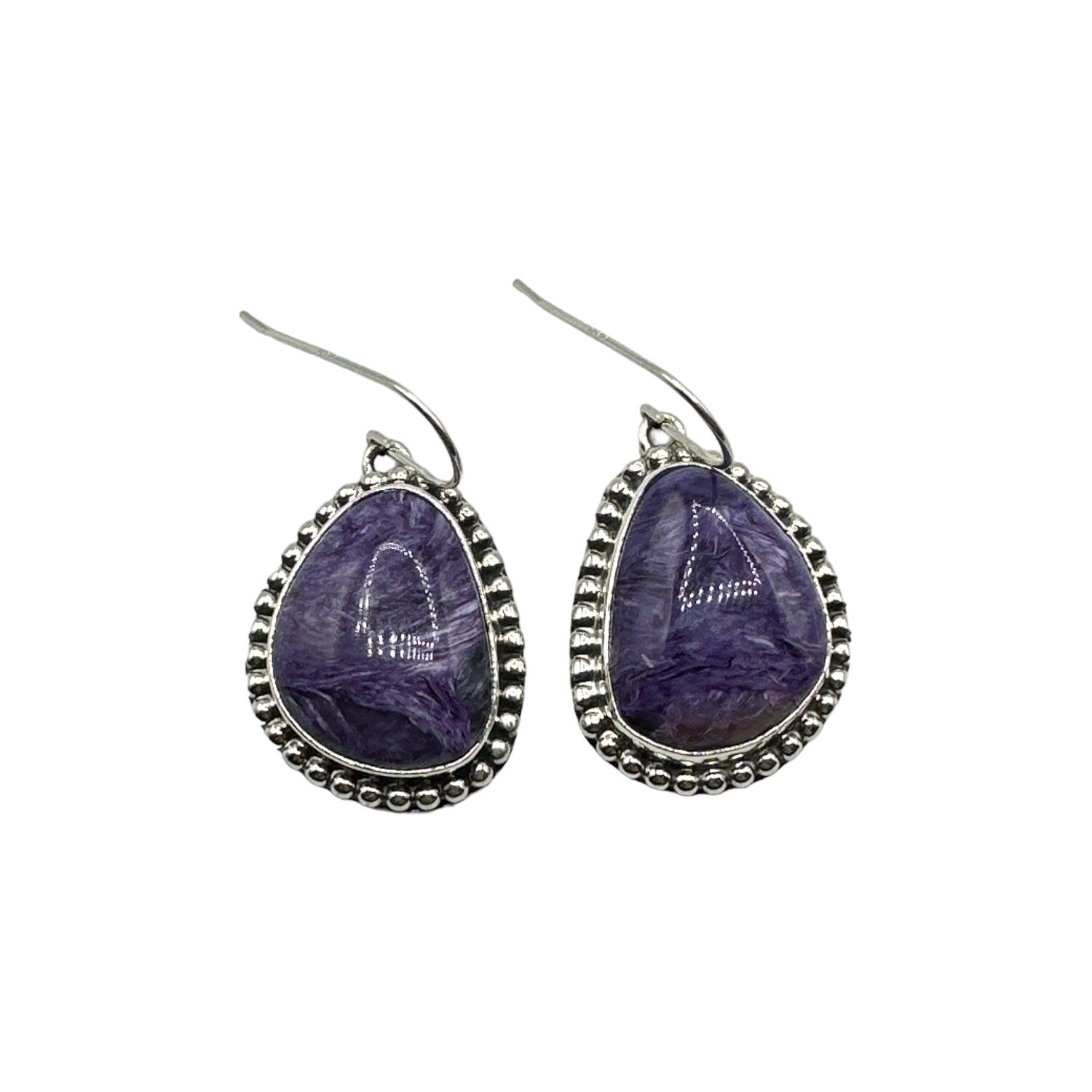 Sterling 2024 Silver and Sugilite Earrings